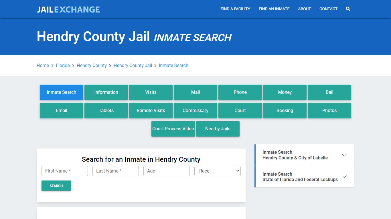 Hendry County Jail, FL Inmate Search: Roster & Mugshots