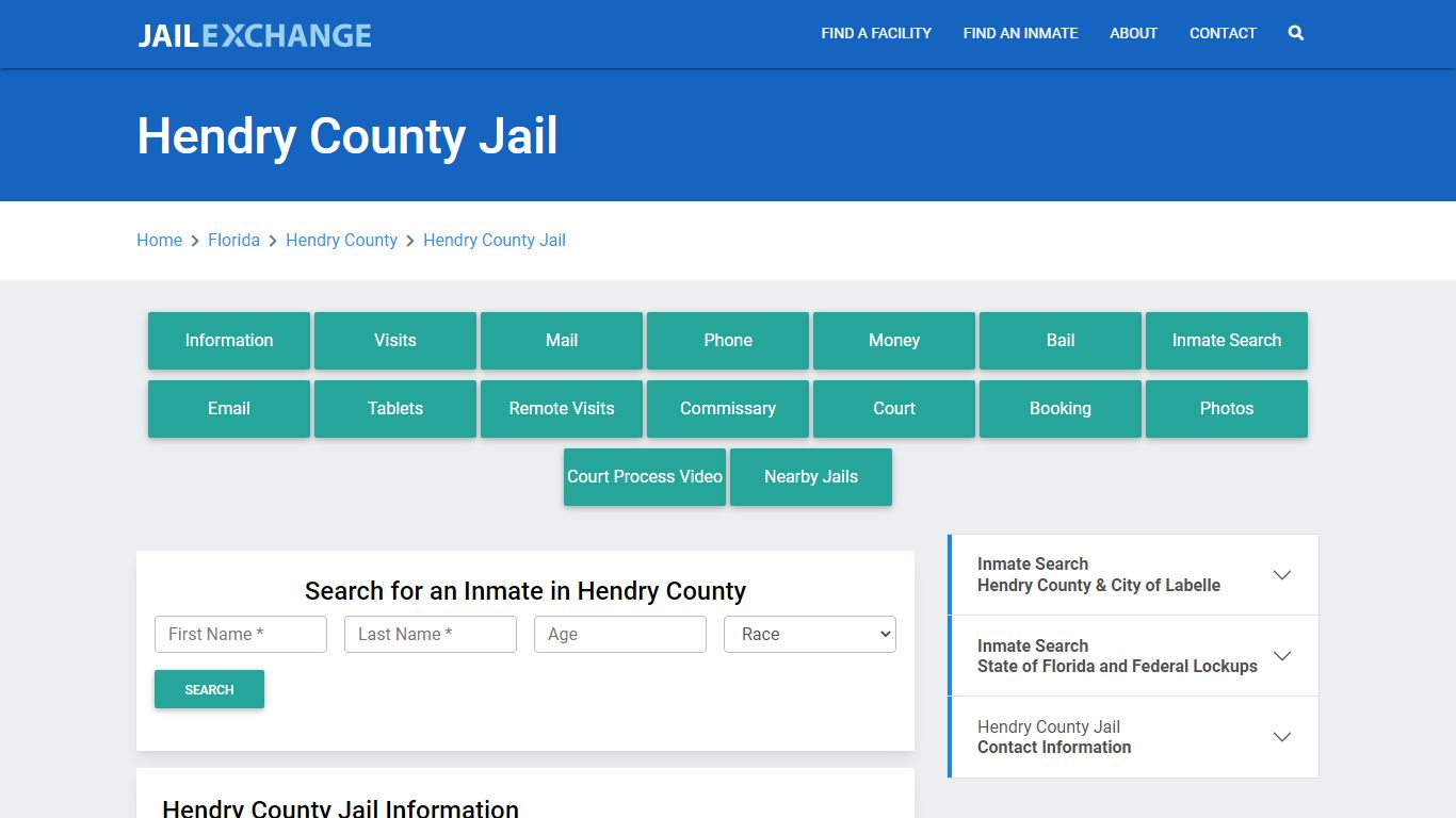 Hendry County Jail Roster Lookup, FL, Inmate Search